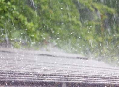 Hard Rain Against Roof